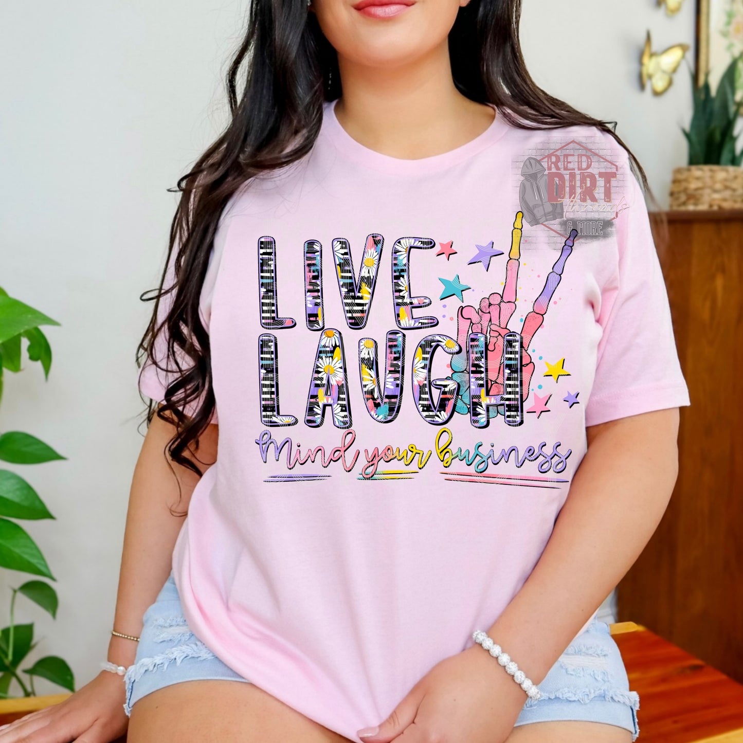 Live Laugh Mind Your Business DTF Transfer | Trendy Snarky DTF Transfer | High Quality Image Transfers | Ready to Press | Fast Shipping