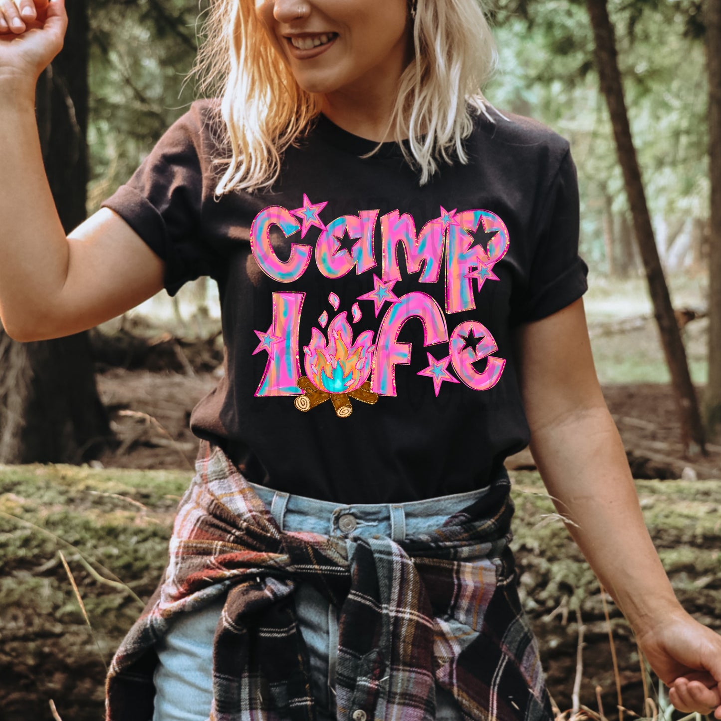 Camp Life DTF Transfer | Trendy Camping DTF Transfer | High Quality Image Transfers | Ready to Press | Instant Peel