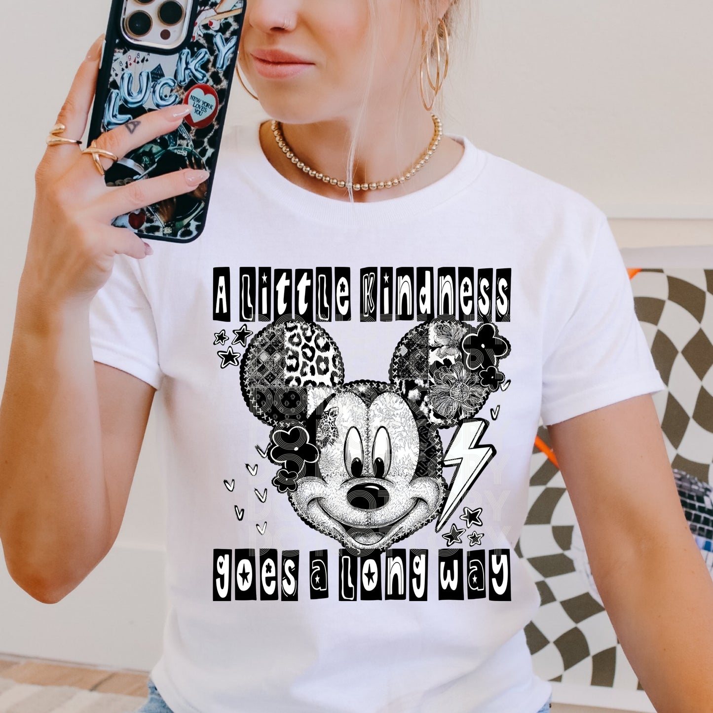 A Little Kindness Goes A Long Way DTF Transfer | Trendy BW DTF Transfer | High Quality Image Transfers | Ready to Press | Instant Peel