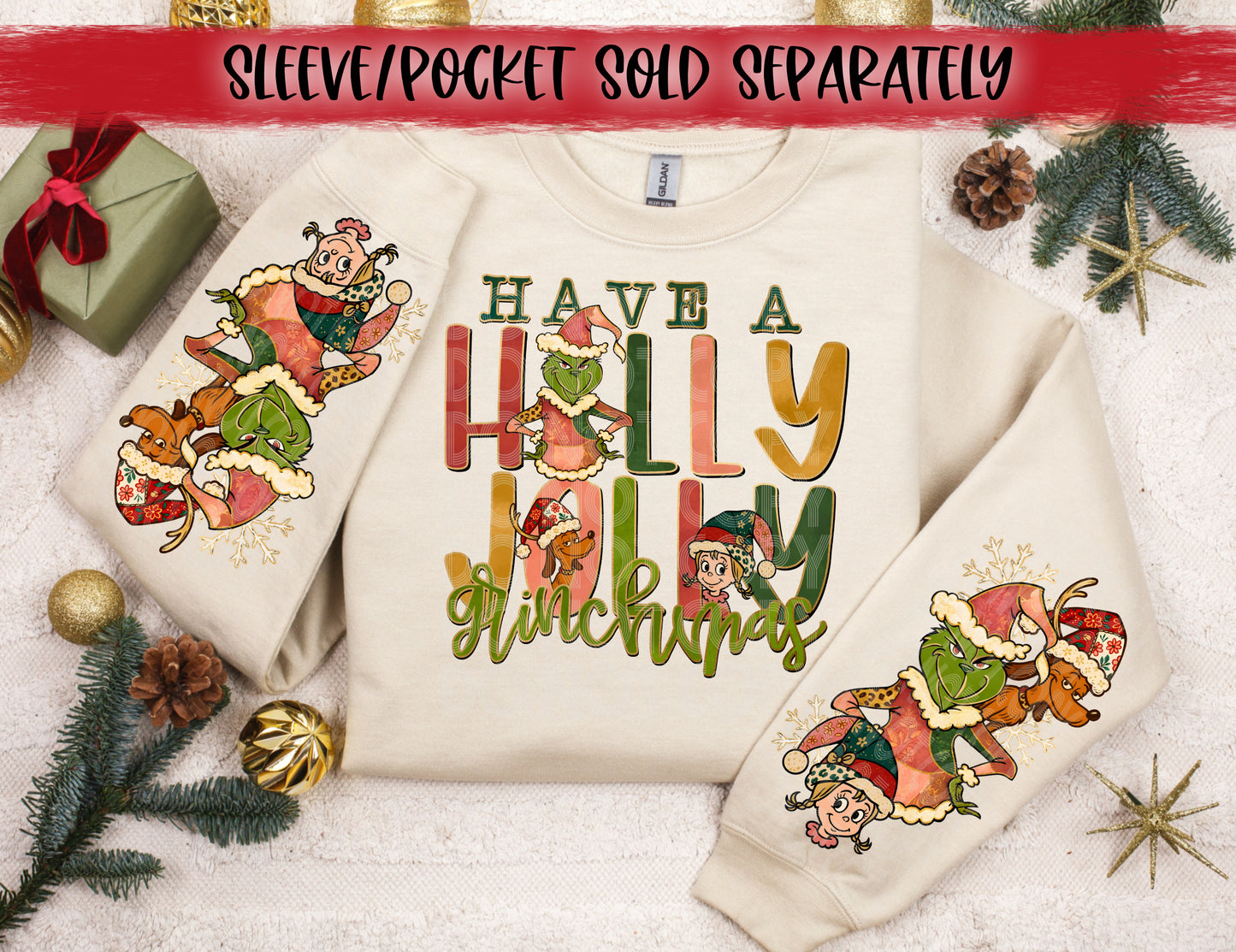 Have a Holly Jolly Christmas DTF Transfer | Trendy Christmas DTF Transfer | High Quality Image Transfers | Ready to Press | Instant Peel