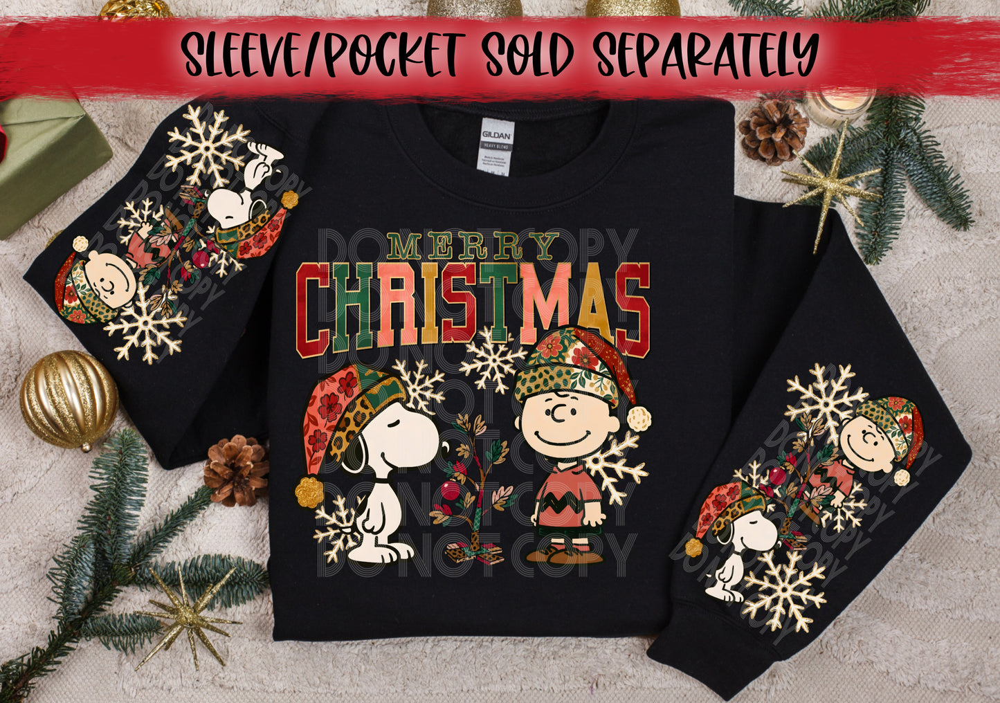 Merry Christmas DTF Transfer | Trendy Christmas DTF Transfer | High Quality Image Transfers | Ready to Press | Instant Peel