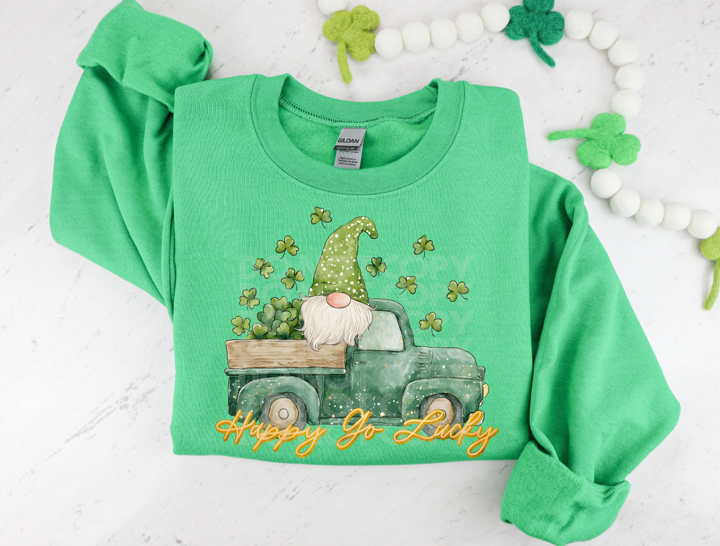 Happy Go Lucky DTF Transfer | Trendy St. Patrick's Day DTF Transfer | High Quality Image Transfers | Ready to Press | Instant Peel