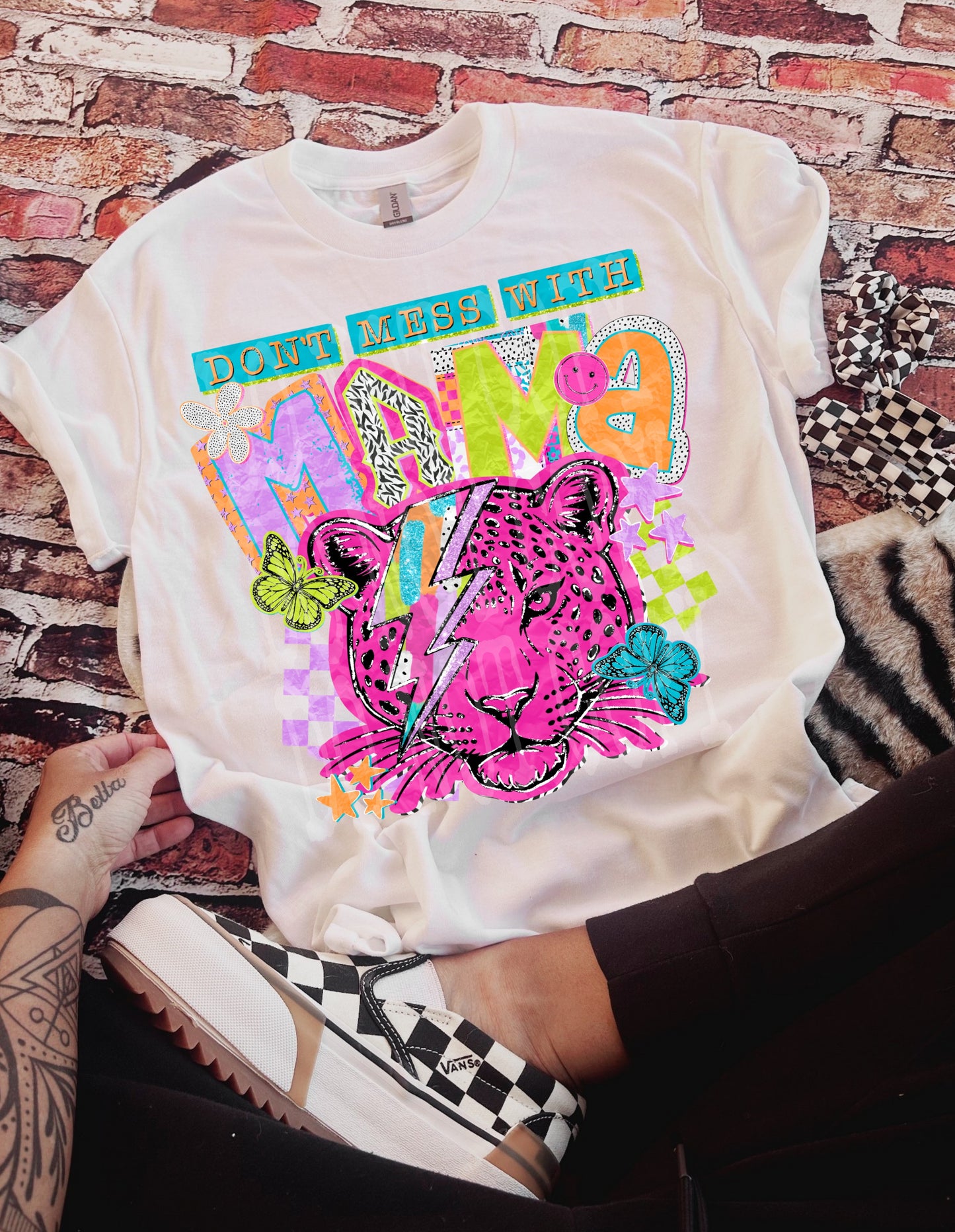 Dont Mess With Mama DTF Transfer Ready to Press | Mama Leopard Lightning DTF | Trendy Mom Transfer | Mothers Day DTF | Red Dirt
