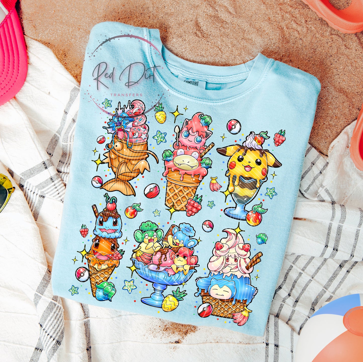 Pikachu Ice Cream DTF Transfer | Trendy Summer DTF Transfer | High Quality Image Transfers | Ready to Press | Fast Shipping