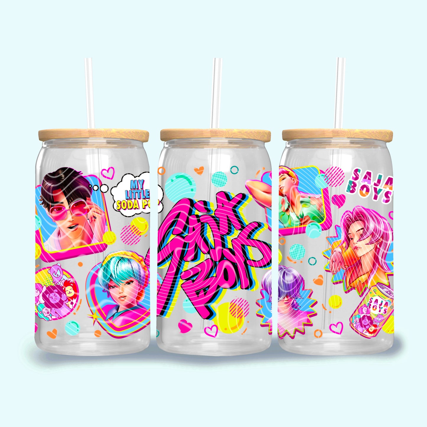 Demon Boys UV DTF Libbey Transfer | Trendy Movie Libbey Wrap | Ready to Transfer | High Quality | Waterproof UV Transfer