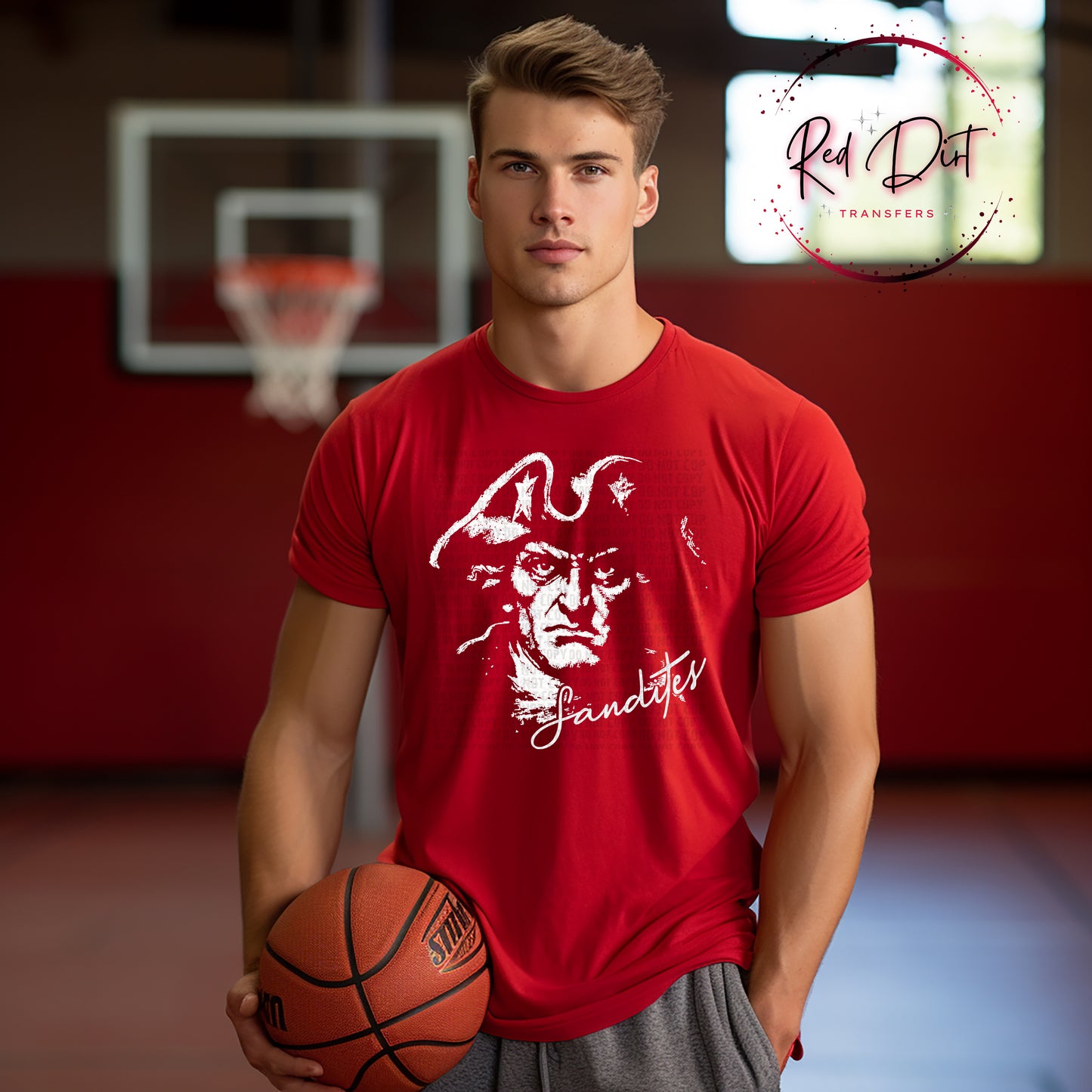 Sandites Aggressive Mascot DTF Transfer | Football Heat Transfer | Game Day Ready to Press Design | Red Dirt Transfers