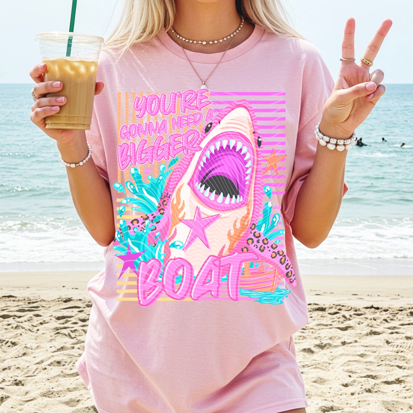 You're Gonna Need A Bigger Boat DTF Transfer | Funny Shark Transfer | Retro Beach Shirt Print | Summer Tee