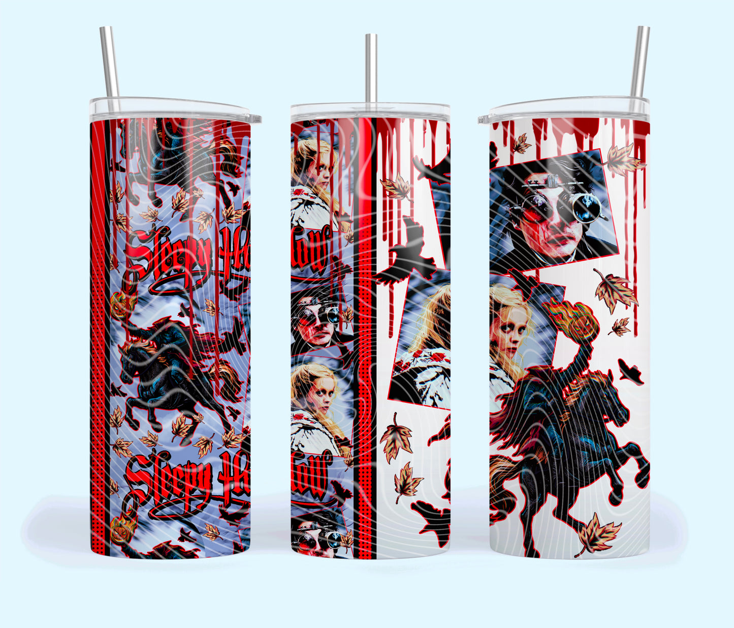 Sleepy Insulated Tumbler with Plastic Lid and Sealed Reusable Straw | Trendy Halloween Cup | Hot/Cold Tumbler