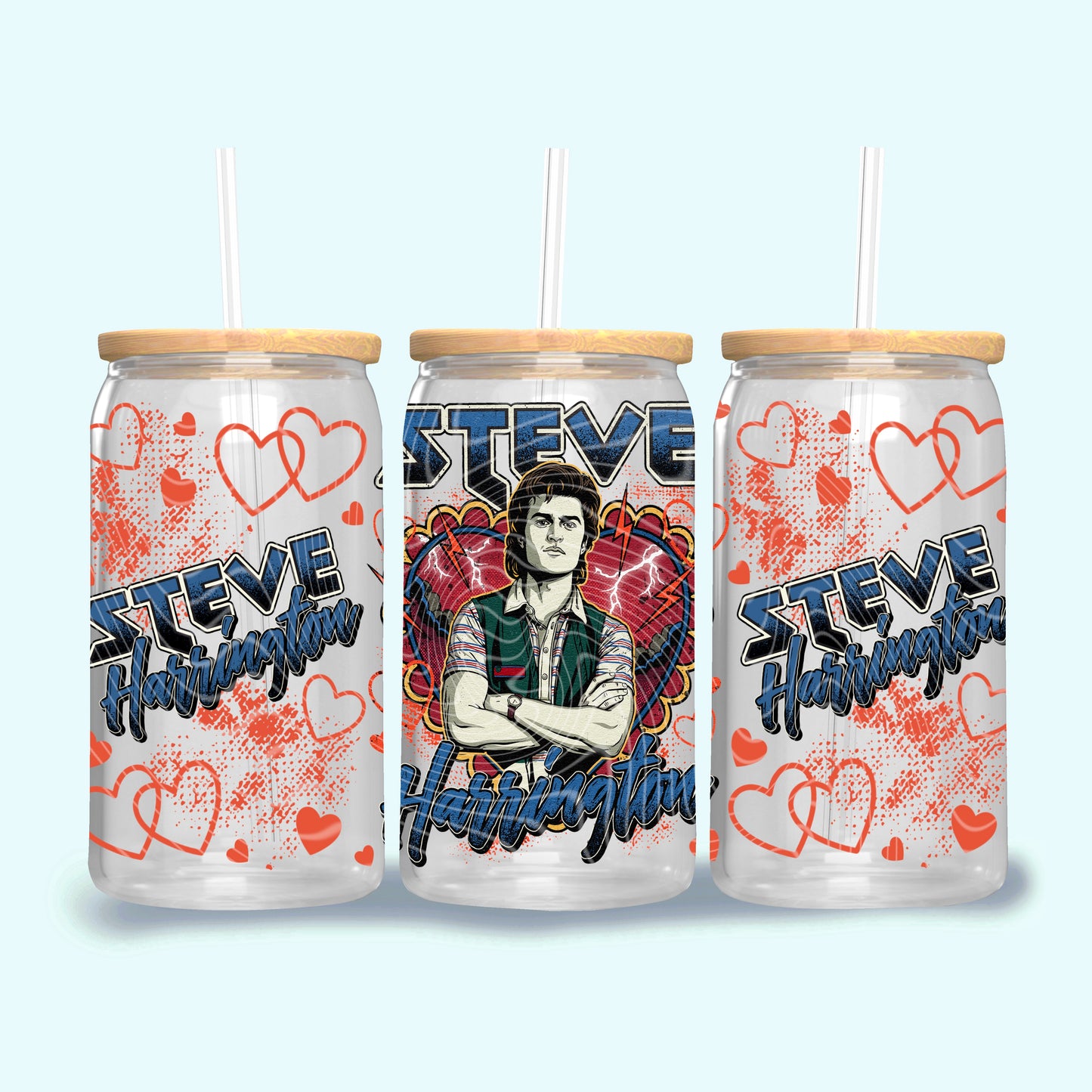 Steve UV DTF Libbey Transfer | Trendy Movie Libbey Wrap | Ready to Transfer | High Quality | Waterproof UV Transfer