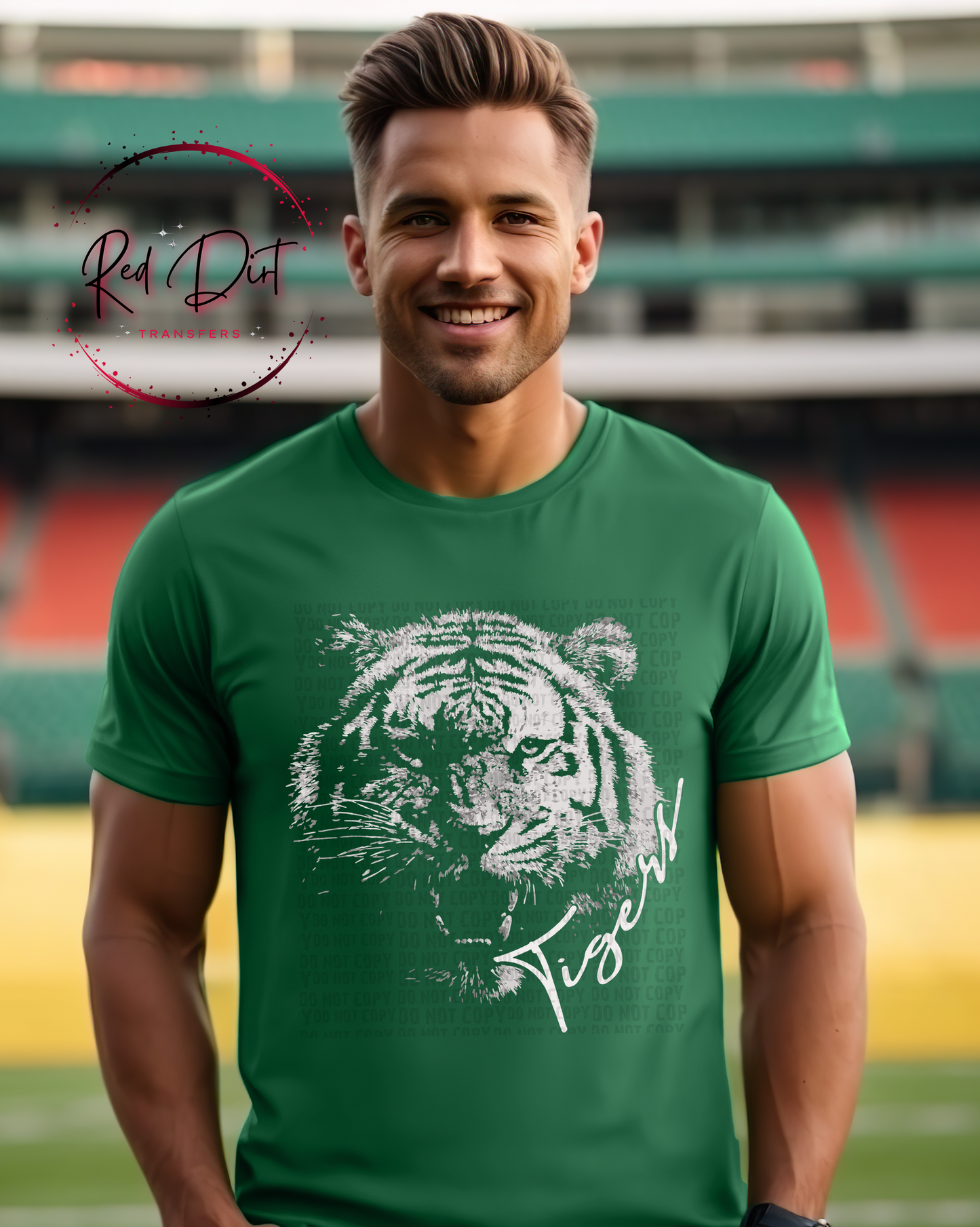 Aggressive Tigers Mascot DTF Transfer, School Spirit Mascot Transfer, Sports Team Tigers Design, Ready To Press Mascot Transfer