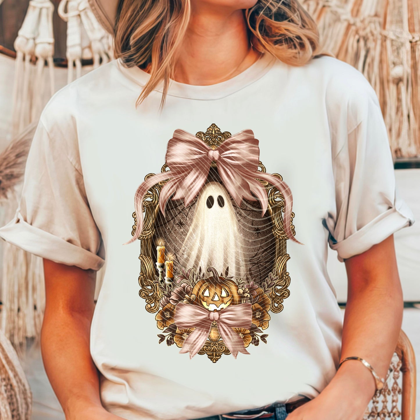 Vintage Little Ghost DTF Transfer | Trendy Halloween DTF Transfer | Ready to Press | High Quality DTF Transfers | Fast Shipping