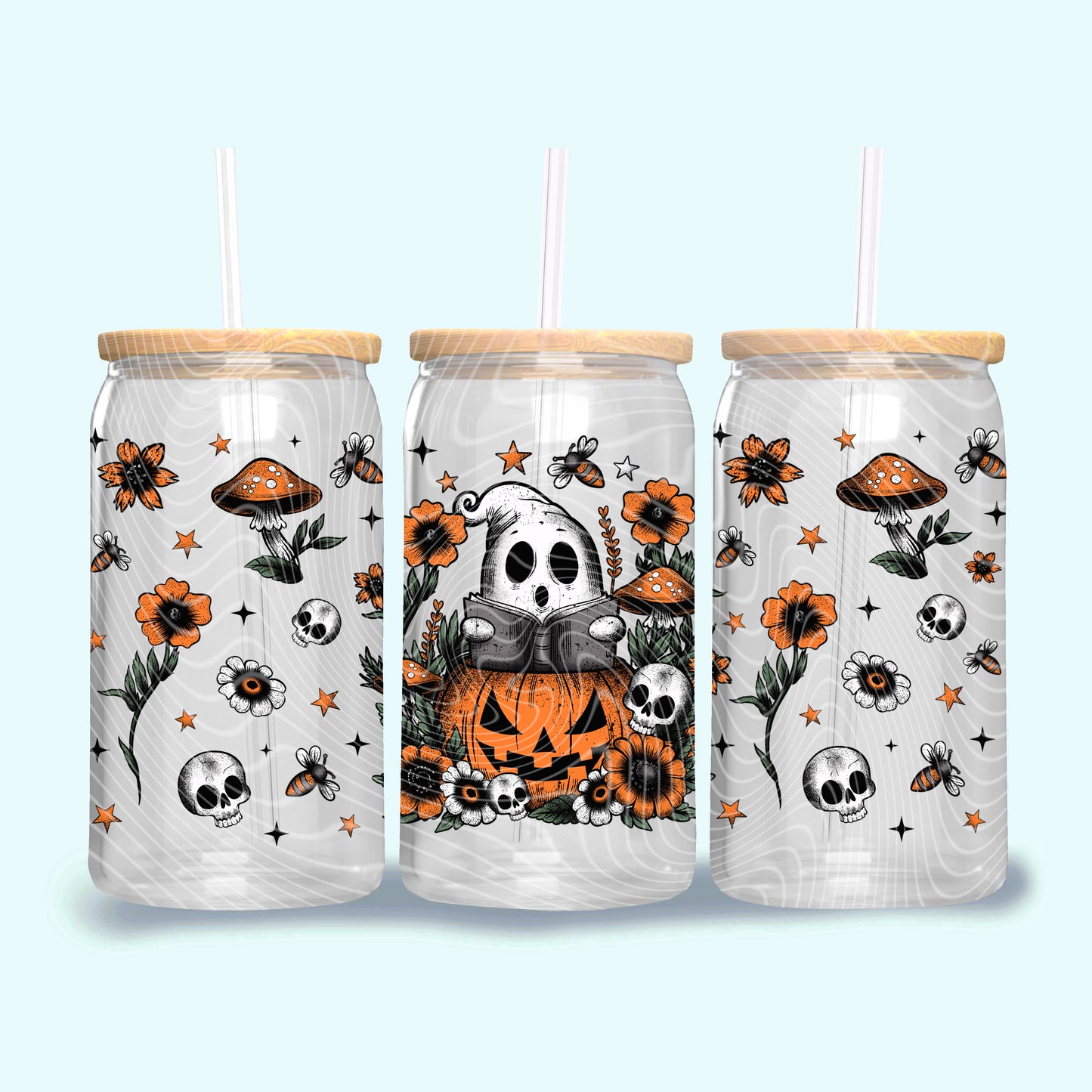 We All Become Stories UV DTF Libbey Transfer | Trendy Halloween Libbey Wrap | Ready to Transfer | High Quality | Waterproof UV Transfer