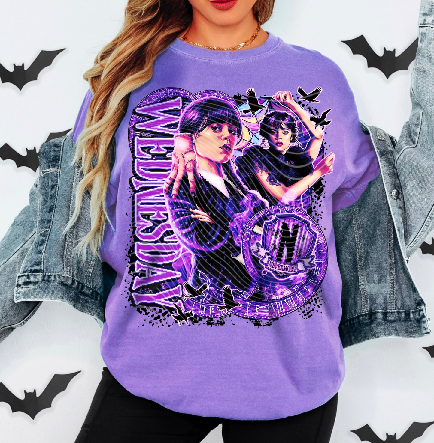 Nevermore Brighter No Monster DTF Transfer | Trendy TV Series DTF Transfer | High Quality Image Transfers | Ready to Press | Instant Peel