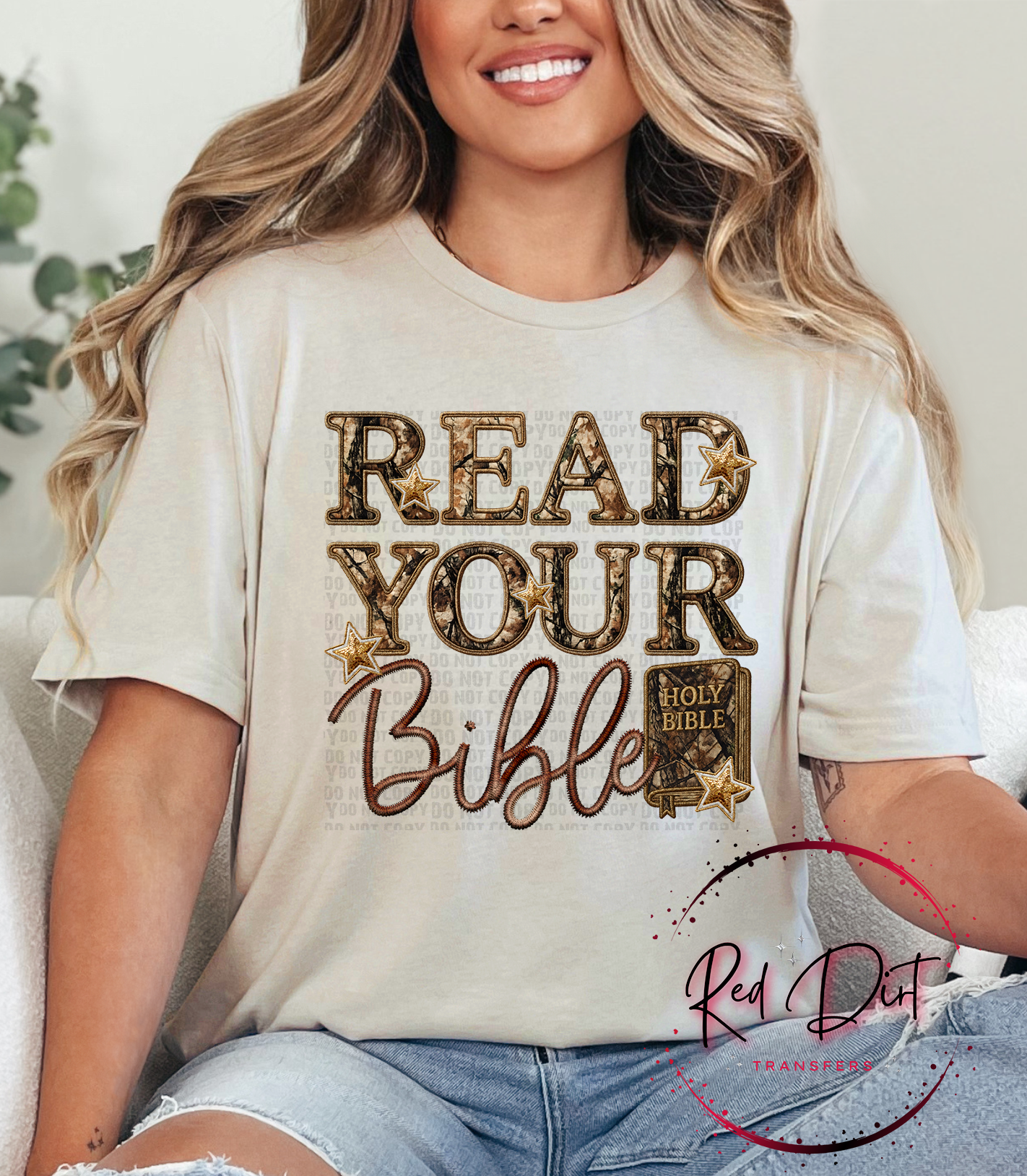 Read Your Bible DTF Transfer | Trendy Religious DTF Transfer | High Quality Image Transfers | Ready to Press | Instant Peel