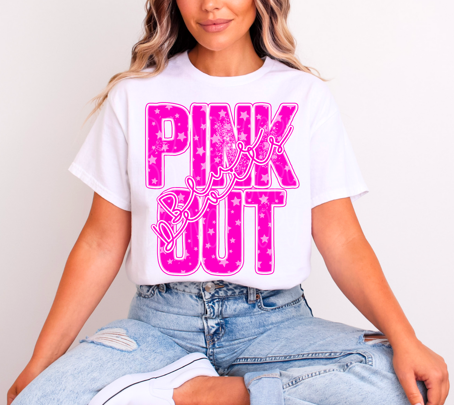 Pink Out Blue Devils DTF Transfer | Trendy School Spirit DTF Transfer | High Quality Image Transfers | Ready to Press | Instant Peel
