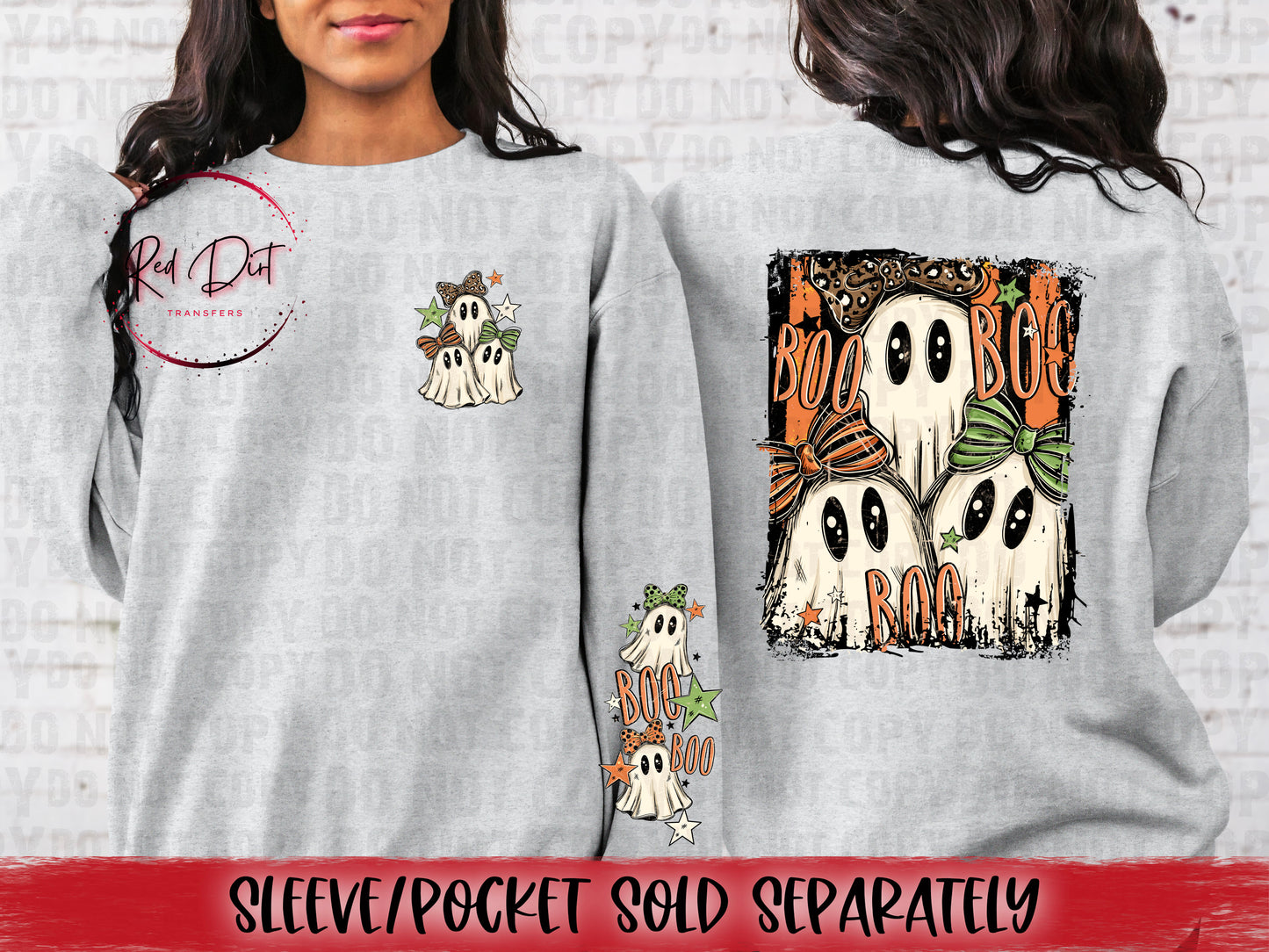Halloween Ghost Trio DTF Transfer | Boo Boo Boo Heat Transfer | Retro Ghost Shirt Transfer | Spooky Fall DTF Transfer