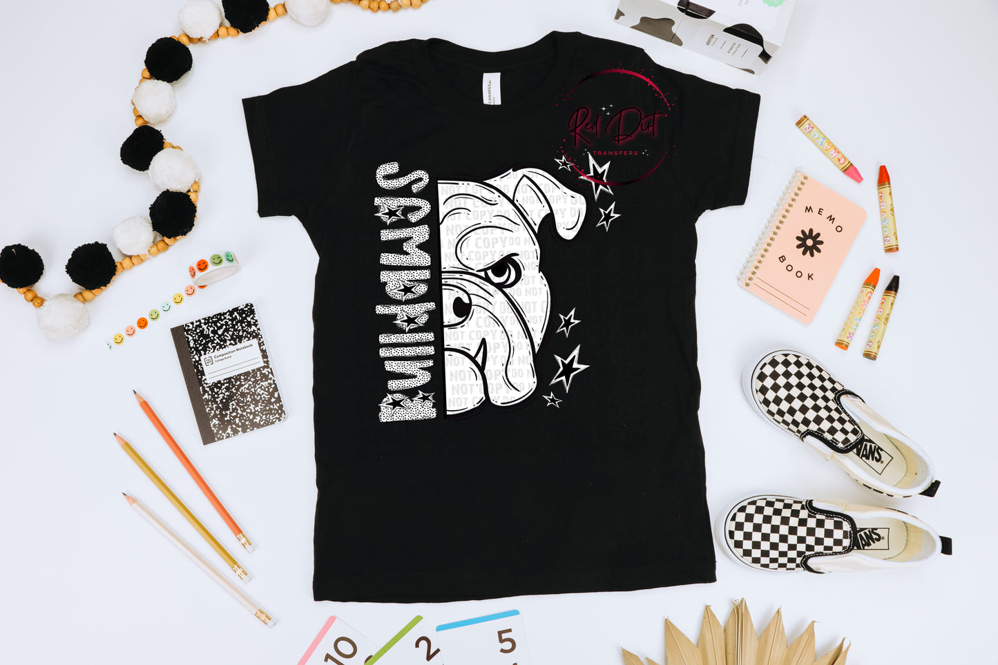 Bulldawgs DTF Transfer | Trendy School Spirit DTF Transfer | High Quality Image Transfers | Ready to Press | Instant Peel