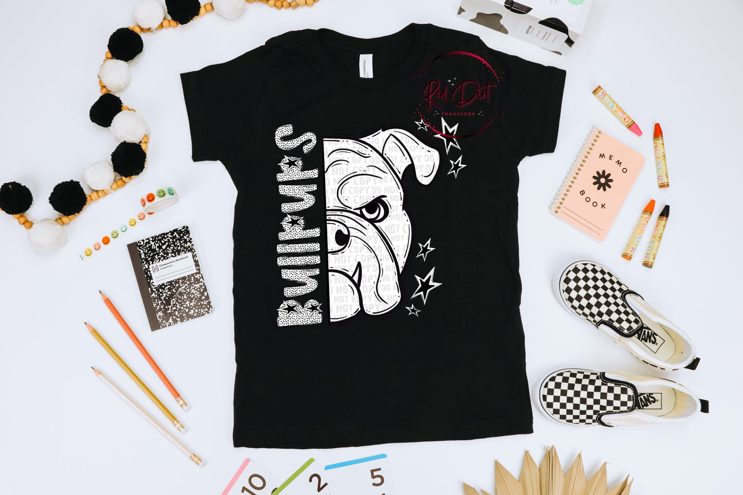 Bullpups DTF Transfer | Trendy School Spirit DTF Transfer | High Quality Image Transfers | Ready to Press | Instant Peel