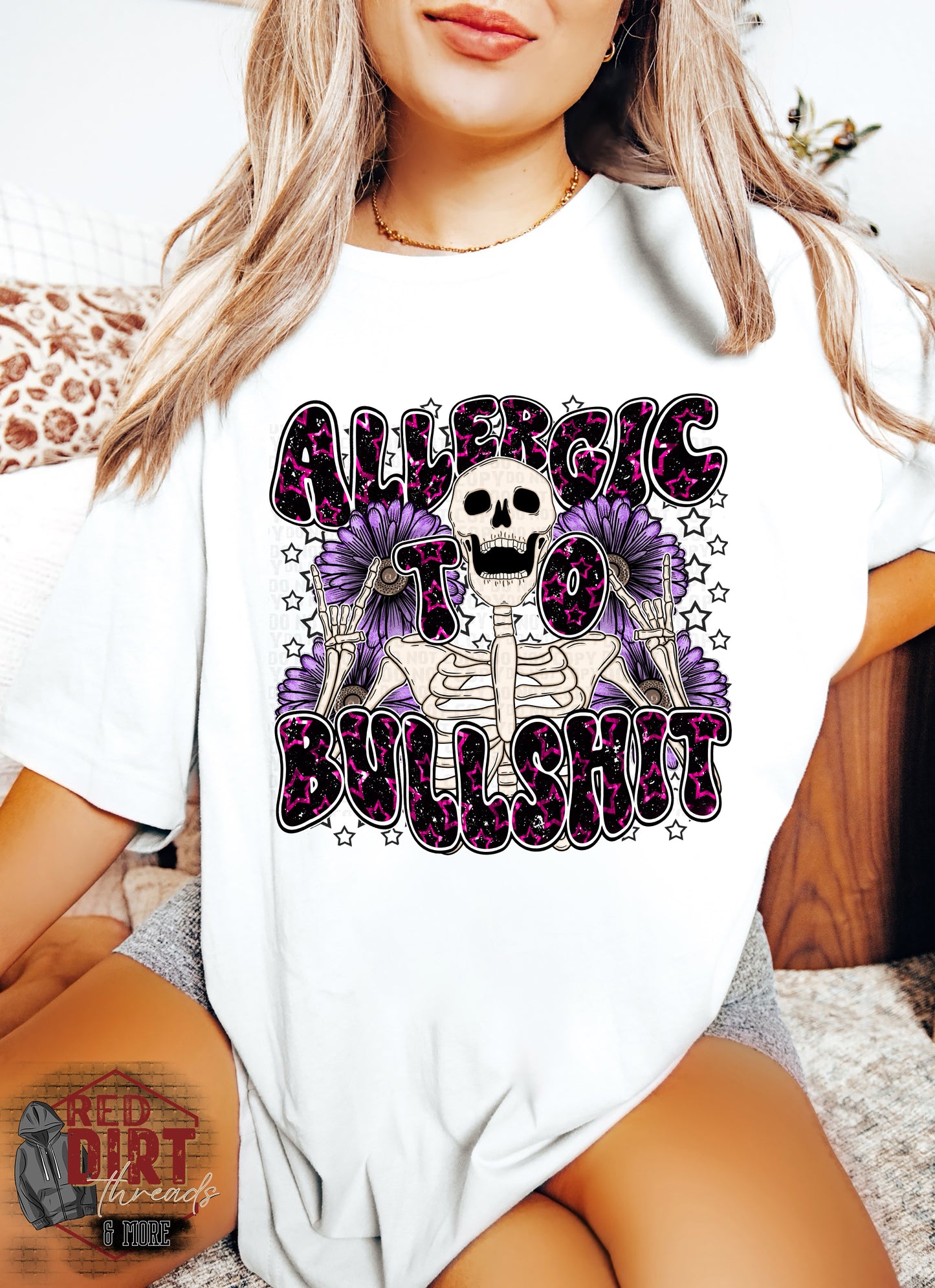 Allergic to BullS*** DTF Transfer | Trendy DTF Transfer | Ready to Press | High Quality DTF Transfers | Fast Shipping