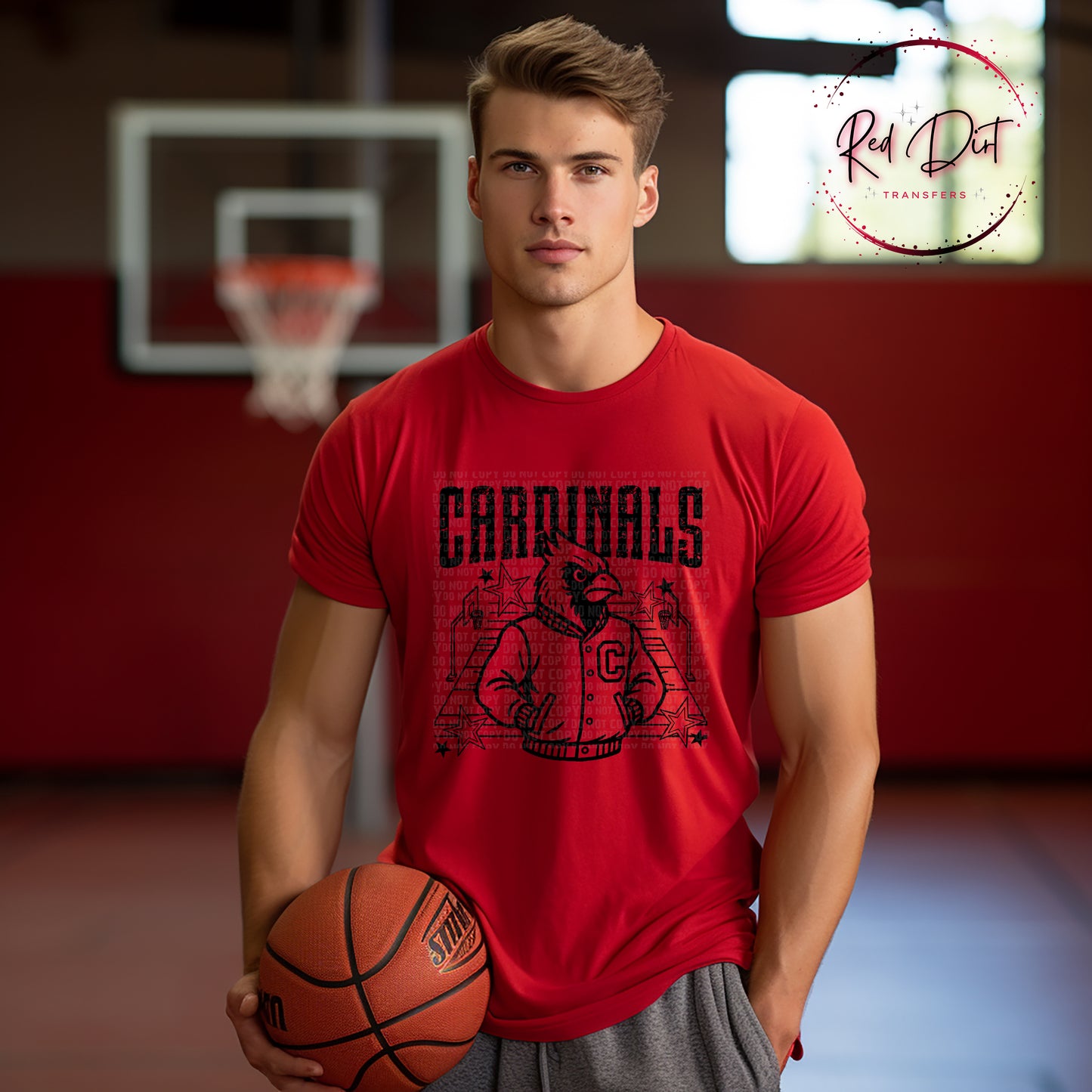 Cardinals Basketball Letterman T-Shirt | Trendy School Spirit Shirt | Fast Shipping | Super Soft Shirts for Men/Women/Kid's