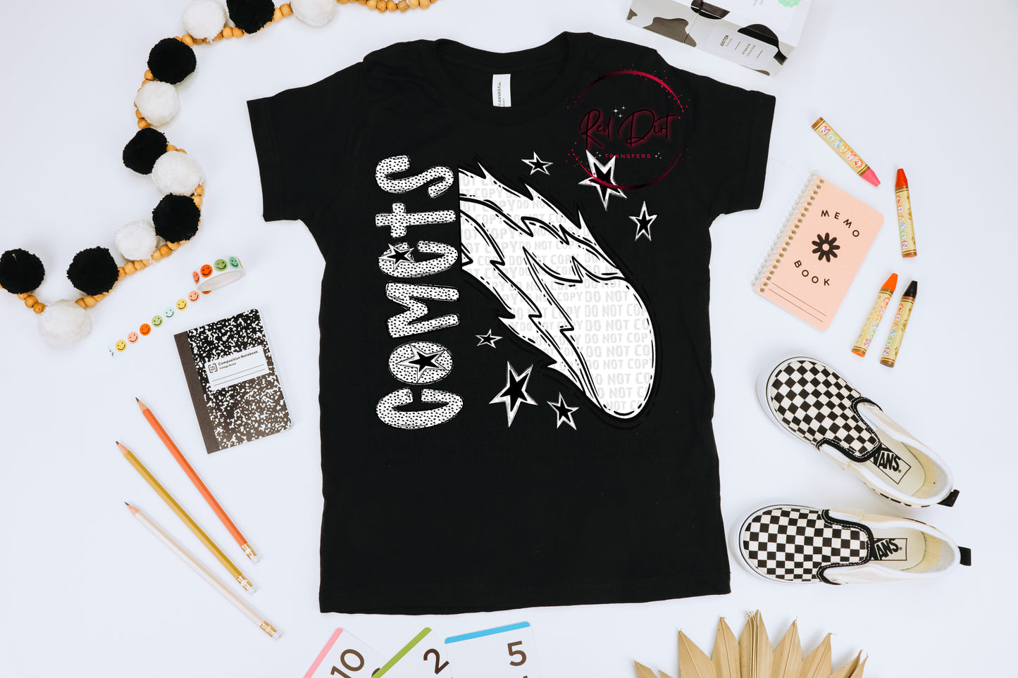 Comets T-Shirt | Trendy School Spirit Shirt | Fast Shipping | Super Soft Shirts for Men/Women/Kid's