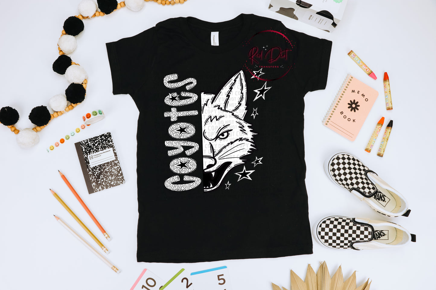 Coyotes DTF Transfer | Trendy School Spirit DTF Transfer | High Quality Image Transfers | Ready to Press | Instant Peel