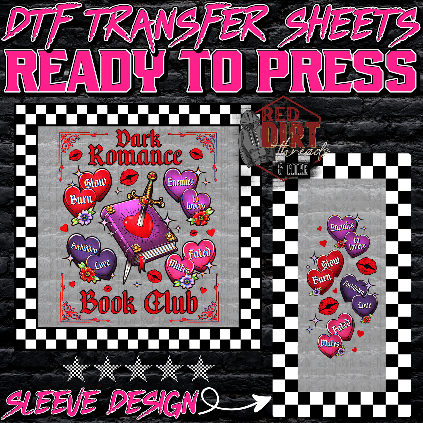 Dark Romance DTF Transfer | Trendy Valentine's Day DTF Transfer | Ready to Press | High Quality DTF Transfers | Fast Shipping