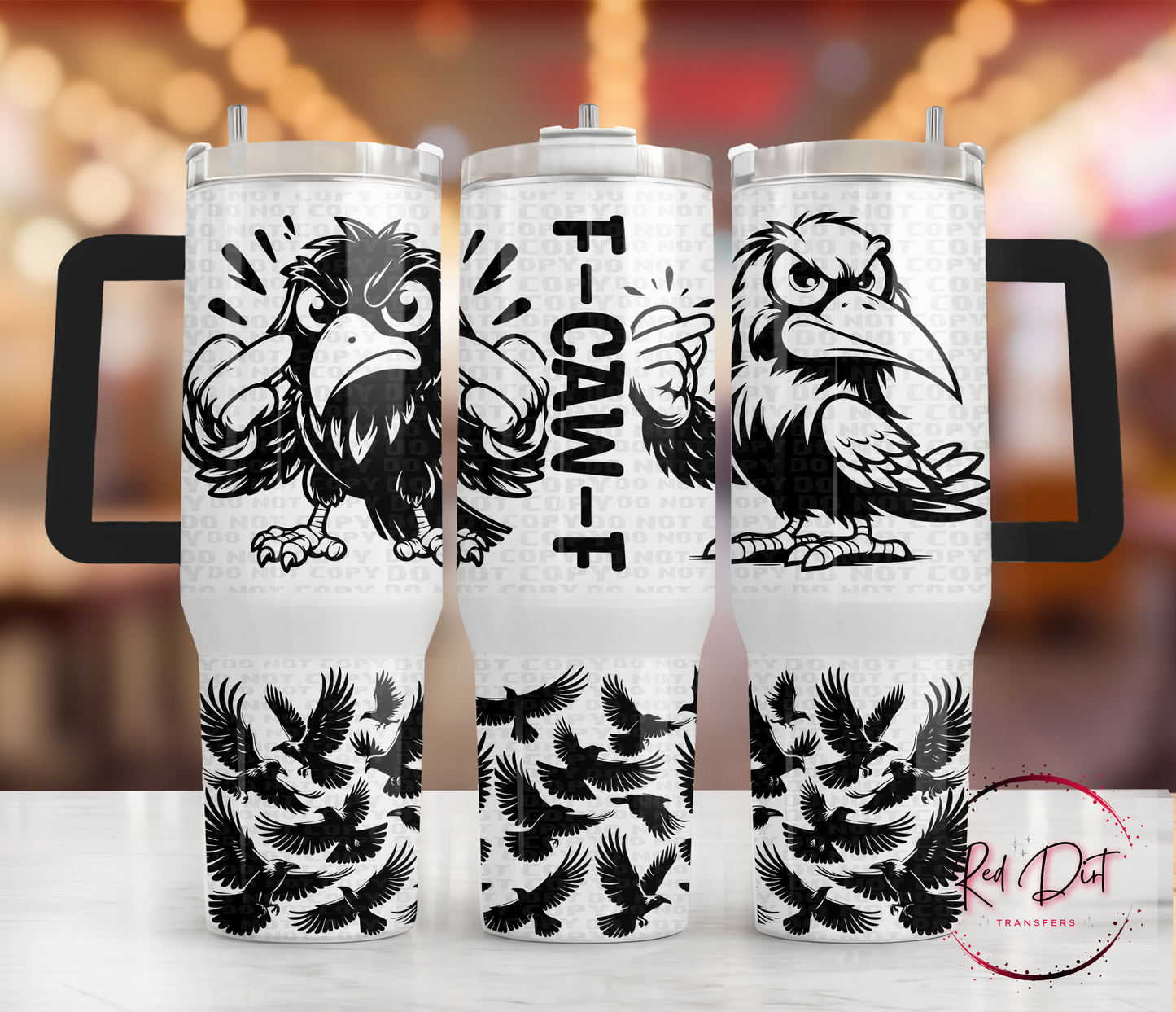 F-caw-F UV DTF 40oz Tumbler Transfer | Trendy Snarky Tumbler Wrap | Ready to Transfer | High Quality | Waterproof UV Transfer