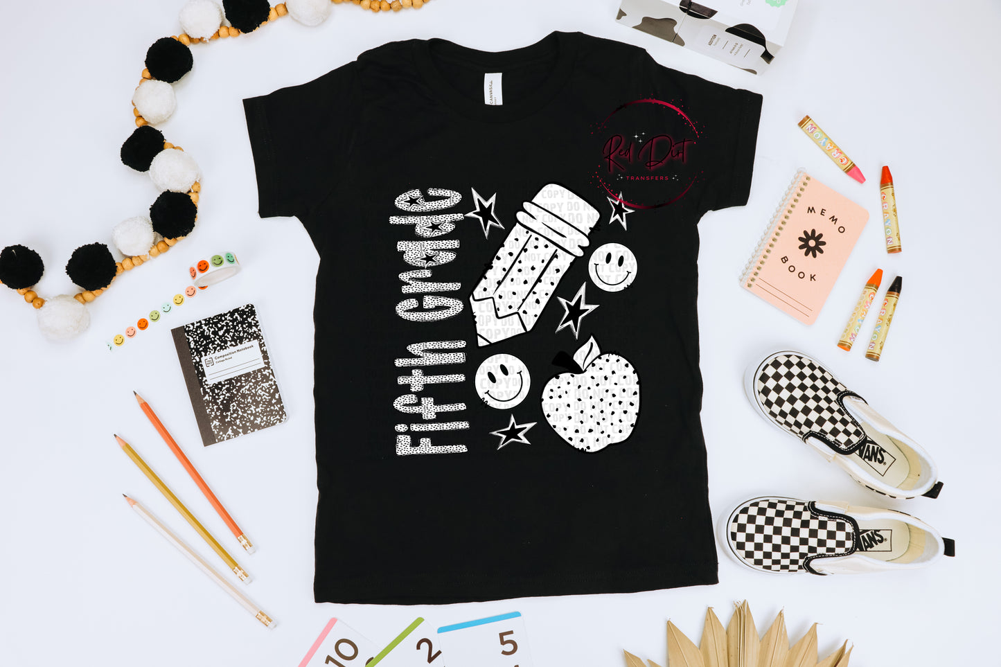 Fifth Grade Dots T-Shirt | Trendy School Shirt | Fast Shipping | Super Soft Shirts for Men/Women/Kid's