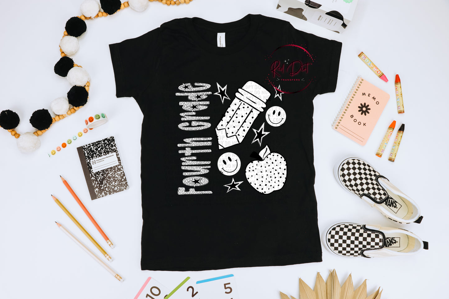 Fourth Grade Dots T-Shirt | Trendy School Shirt | Fast Shipping | Super Soft Shirts for Men/Women/Kid's