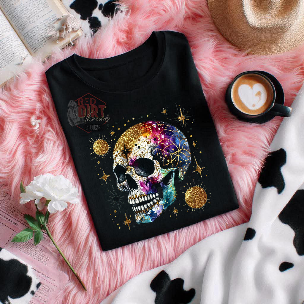 Colorful Skull DTF Transfer | Trendy DTF Transfer | High Quality Image Transfers | Ready to Press | Fast Shipping
