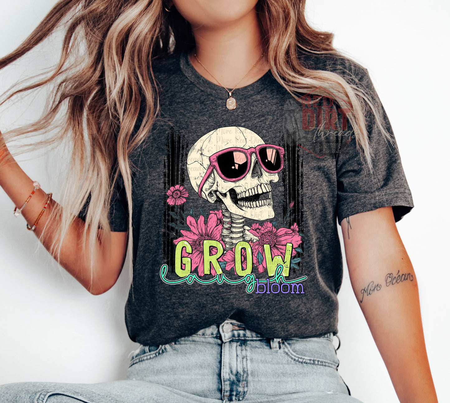 Grow Laugh Bloom T-Shirt | Trendy Uplifting Shirt | Fast Shipping | Super Soft Shirts for Men/Women/Kid'