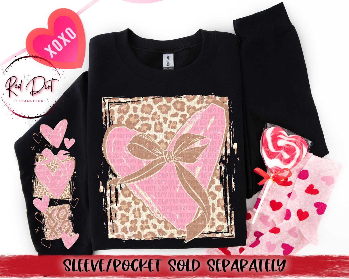 Heart Leopard DTF Transfer | Trendy Valentine's Day DTF Transfer | High Quality Image Transfers | Ready to Press | Instant Peel