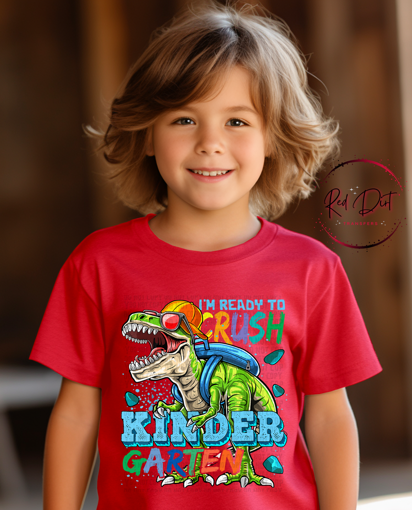 Ready to Crush Kindergarten DTF Transfer, Back To School Heat Transfer, Dinosaur DTF, Cool Back to School Transfer