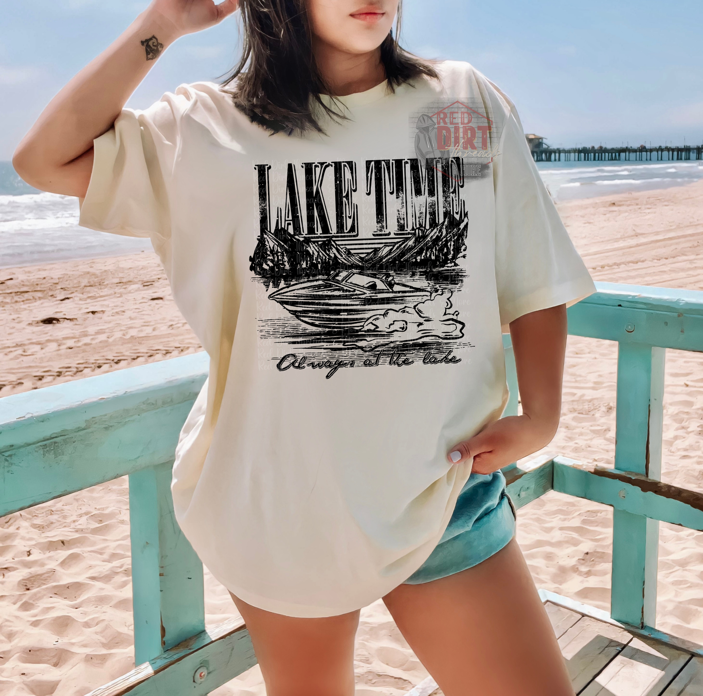 Lake Time Single Color DTF Transfer | Trendy Summer DTF Transfer | High Quality Image Transfers | Ready to Press | Fast Shipping