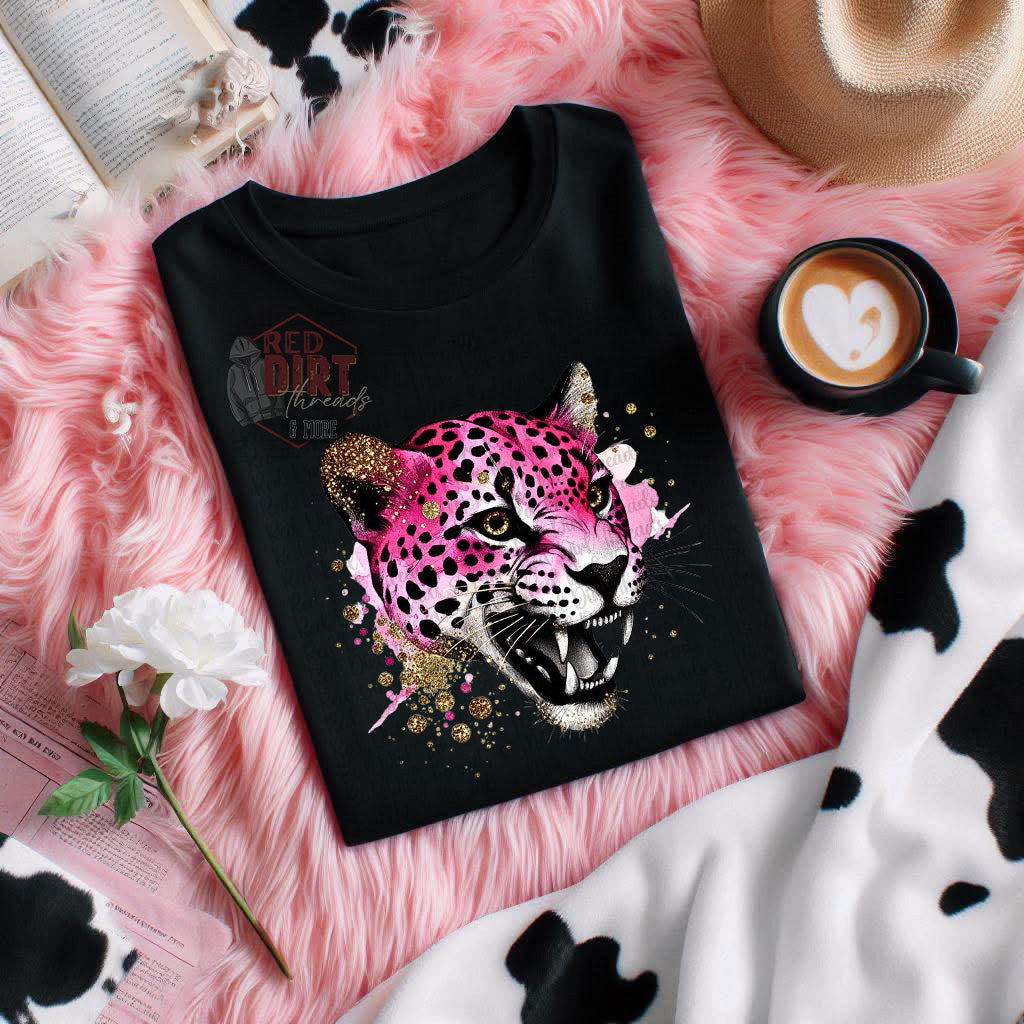 Pink Leopard DTF Transfer | Trendy DTF Transfer | High Quality Image Transfers | Ready to Press | Fast Shipping