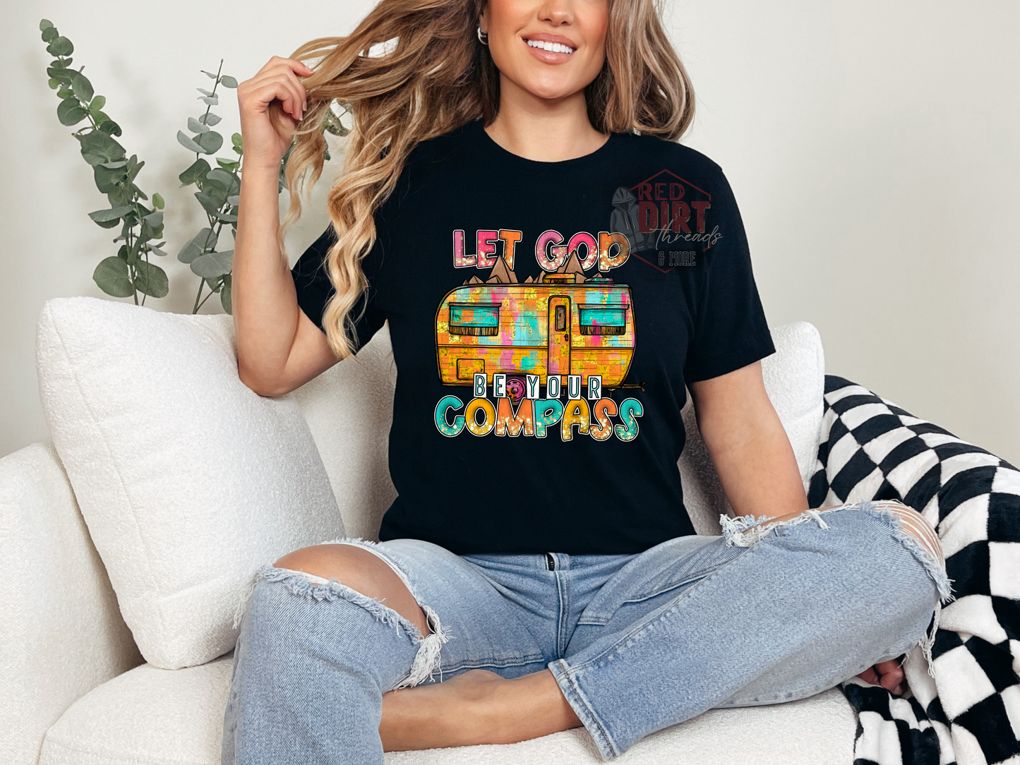 Let God Be Your Compass T-Shirt | Trendy Camping Shirt | Fast Shipping | Super Soft Shirts for Men/Women/Kid's