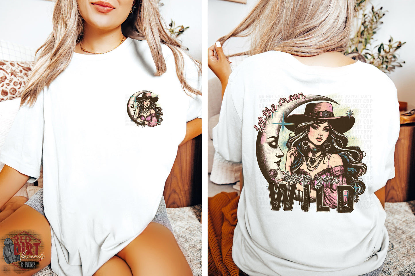 Let The Moon Keep You Wild DTF Transfer | Trendy Western DTF Transfers | Ready to Press Transfers | High Quality DTF Transfers | Fast Shipping