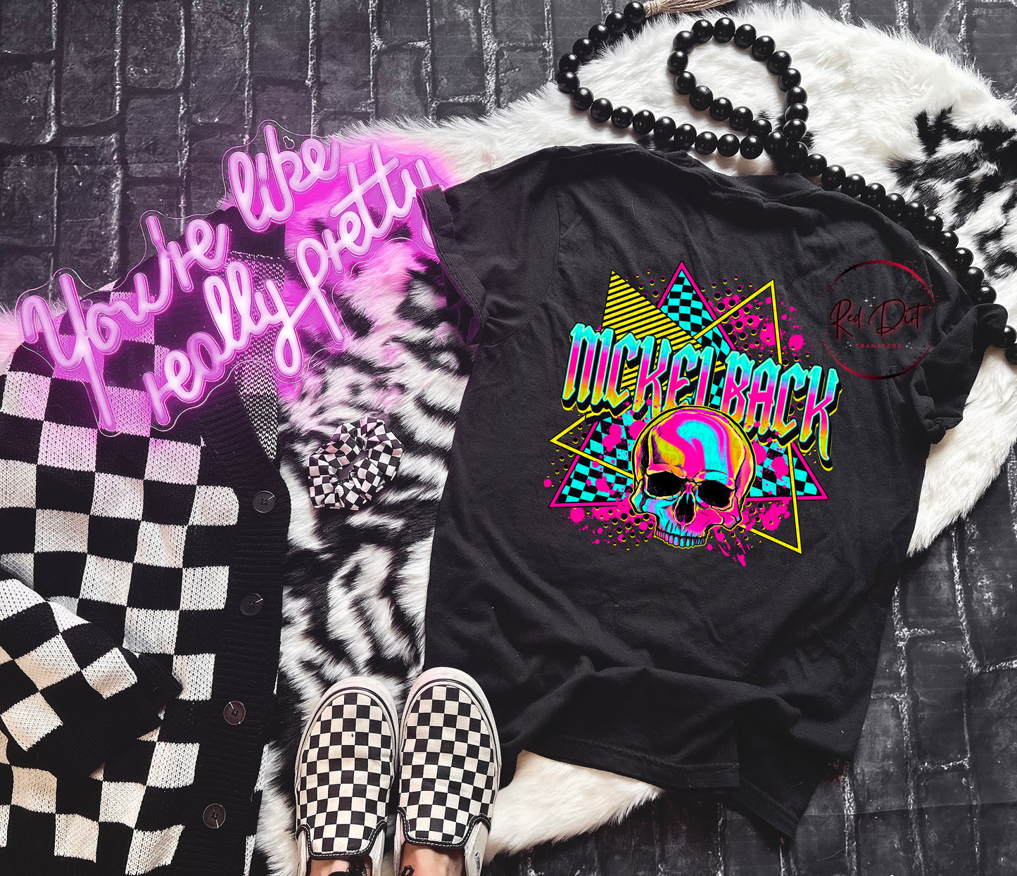 Neon Rock Band N* DTF Transfer | Trendy Rock Music DTF Transfer | High Quality Image Transfers | Ready to Press | Instant Peel