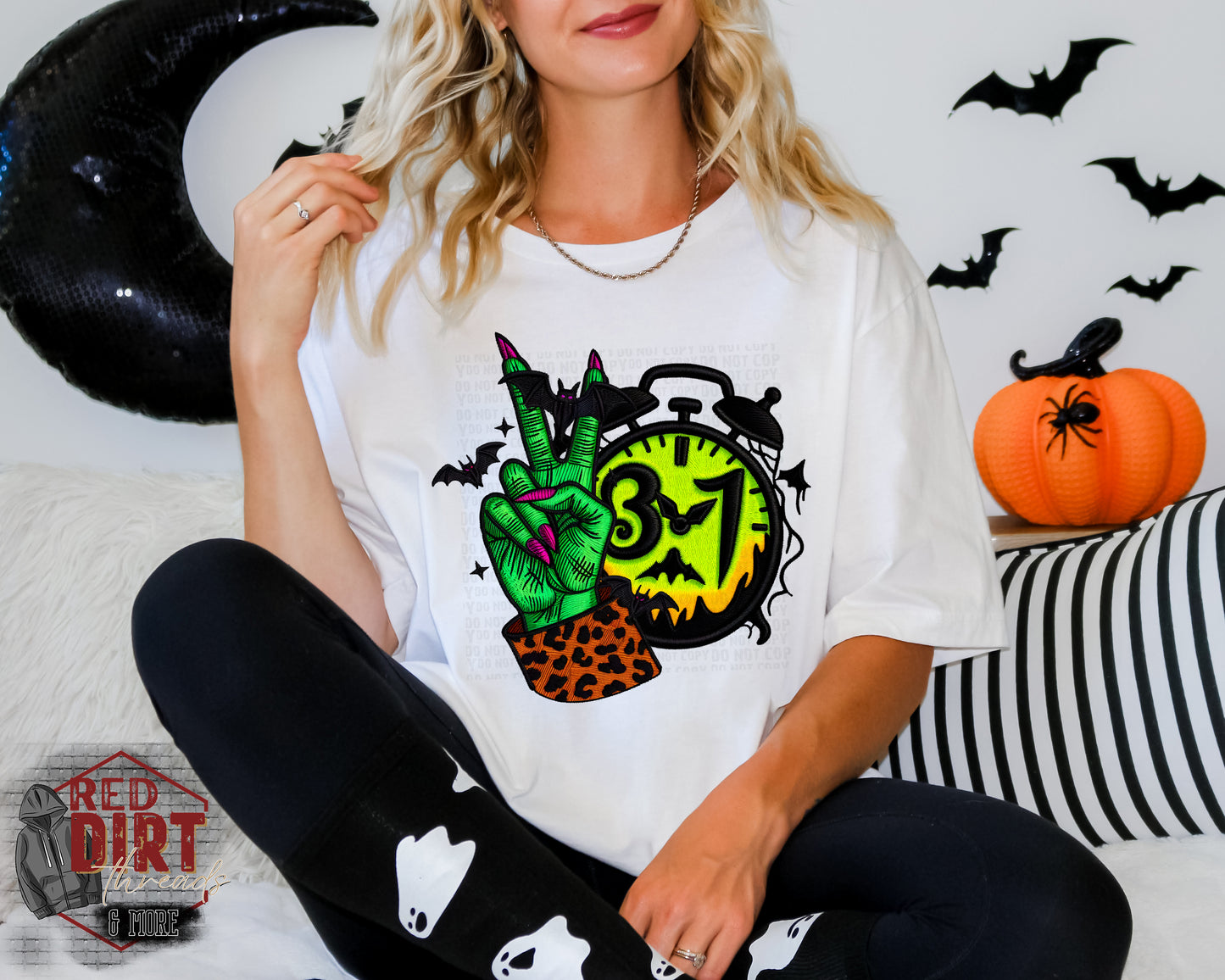 Zombie Peace DTF Transfer | Trendy Faux Embroidery DTF Transfer | Ready to Press | High Quality DTF Transfers | Fast Shipping