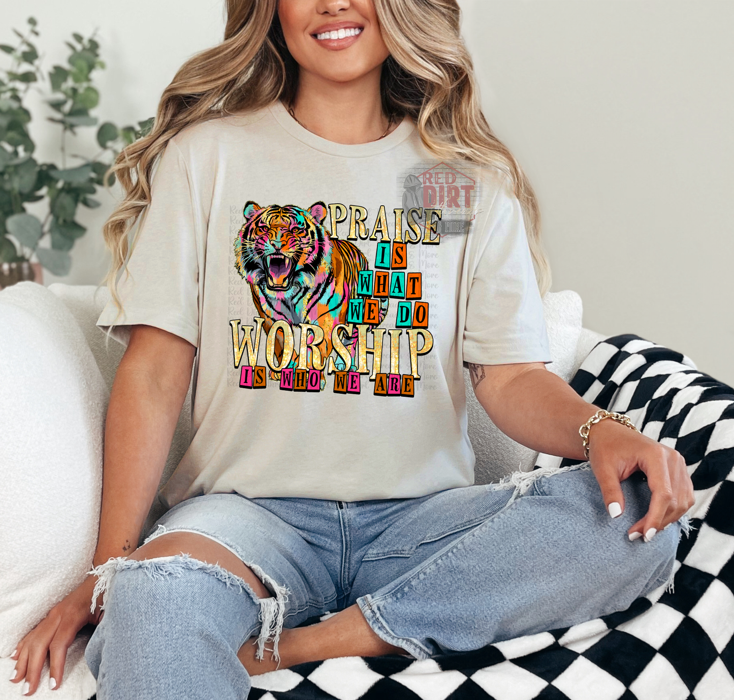 Praise is What We Do Worship is Who We Are DTF Transfer | Trendy Religious DTF Transfer | High Quality Image Transfers | Ready to Press | Fast Shipping