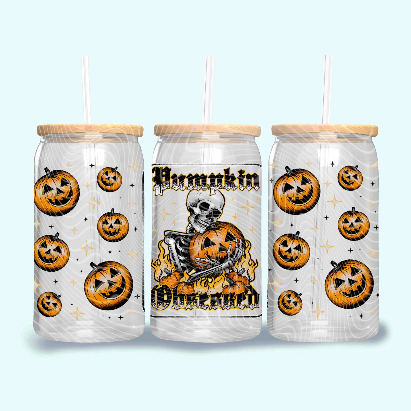 Pumpkin Obsessed 16 oz Libbey Glass Can | Snow Globe Tumbler Upgrade | Fast Shipping