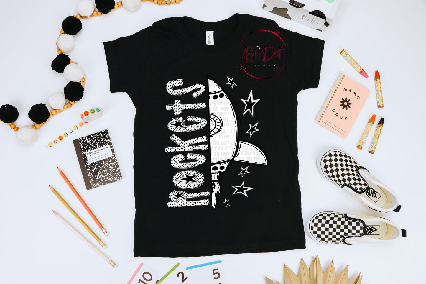 Rockets DTF Transfer | Trendy School Spirit DTF Transfer | High Quality Image Transfers | Ready to Press | Instant Peel