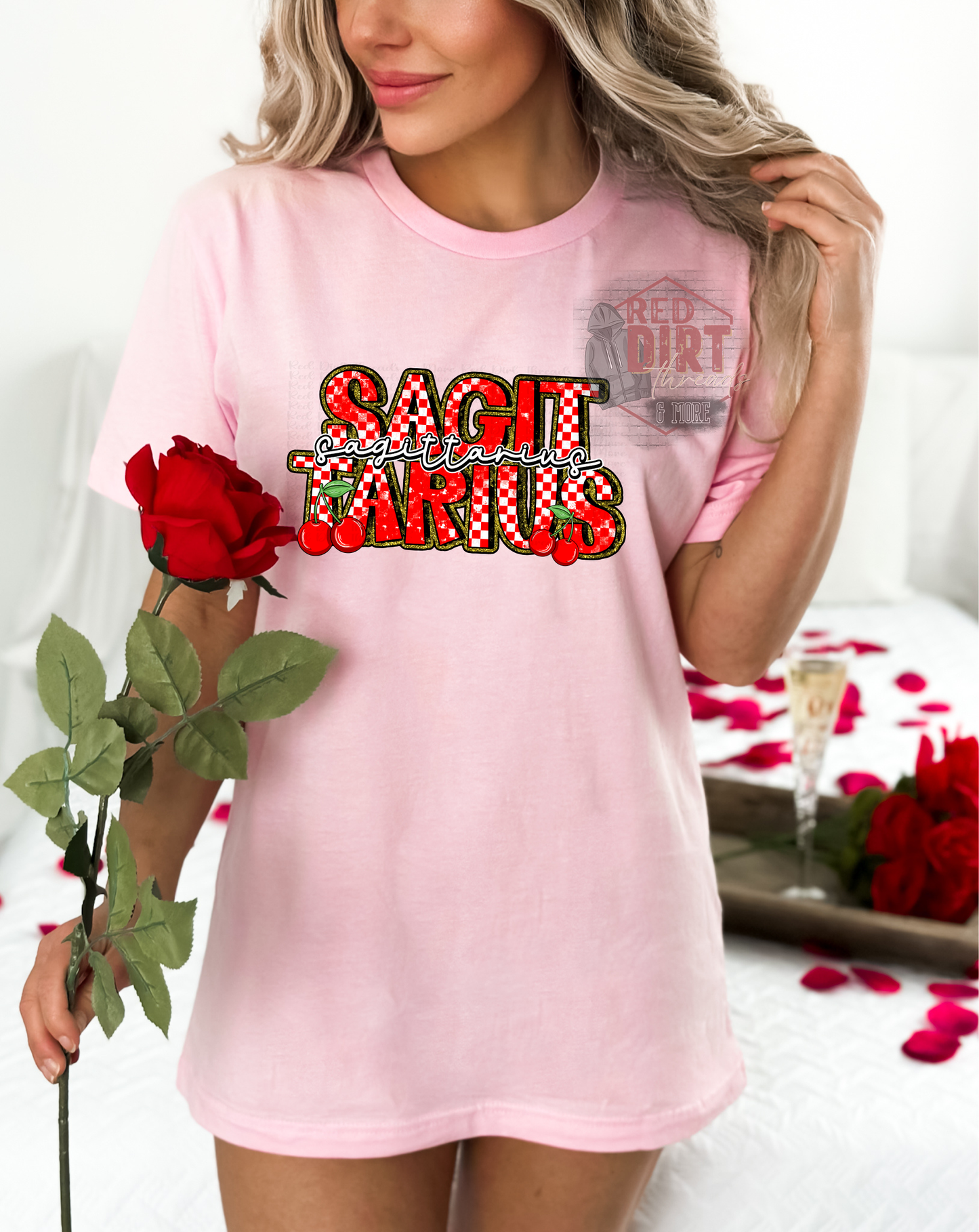 Sagittarius Cherries DTF Transfer | Trendy Valentine Zodiac DTF Transfer | Ready to Press | High Quality DTF Transfers | Fast Shipping