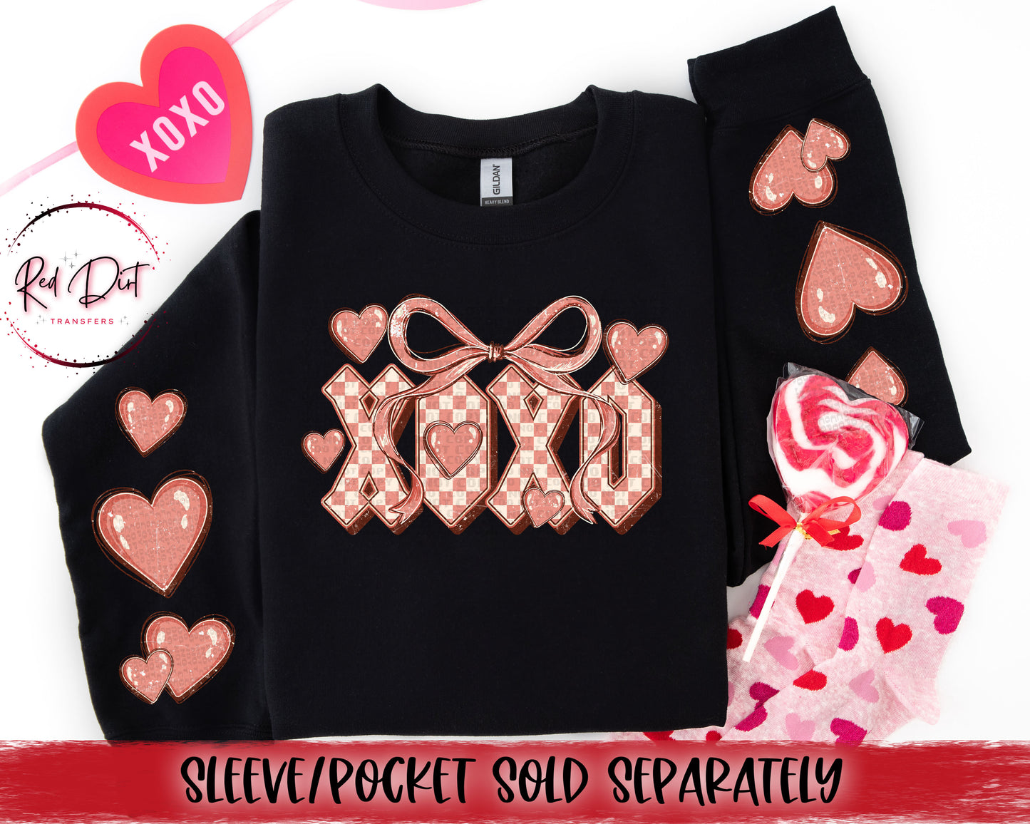 XOXO DTF Transfer | Trendy Valentine's Day DTF Transfer | High Quality Image Transfers | Ready to Press | Instant Peel