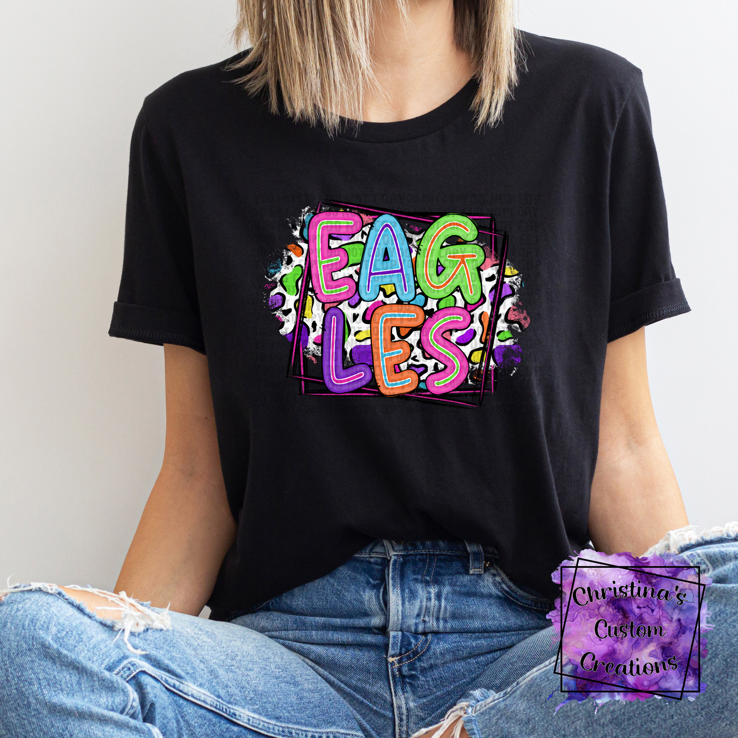 Neon Eagles T-Shirt | Trendy School Spirit Shirt | Fast Shipping | Super Soft Shirts for Men/Women/Kid's | Bella Canvas