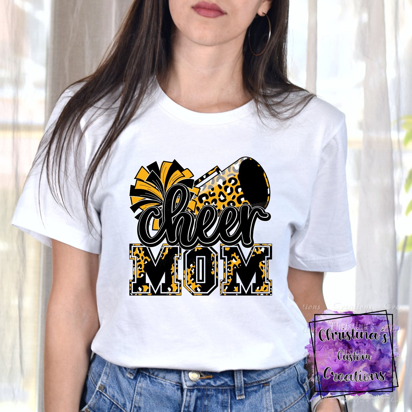 Black and Gold Cheer Mom T-Shirt | Trendy School Spirit Shirt | Fast Shipping | Super Soft Shirts for Men/Women/Kid's | Bella Canvas
