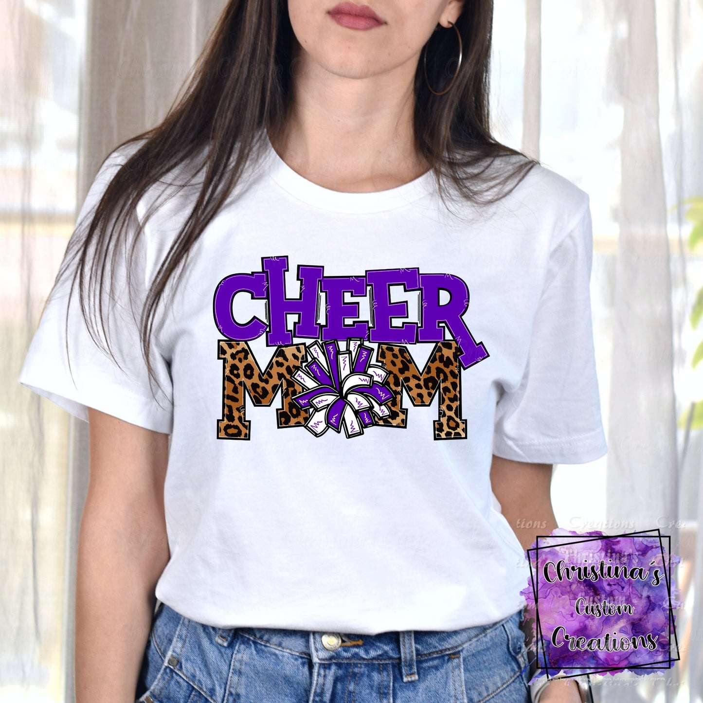 Purple Cheer Mom T-Shirt | Trendy School Spirit Shirt | Fast Shipping | Super Soft Shirts for Men/Women/Kid's | Bella Canvas