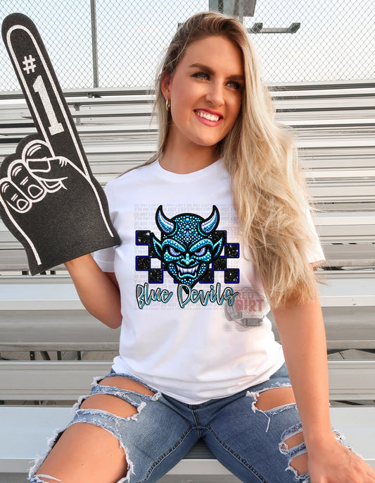 Blue Devils DTF Transfer | Trendy School Spirit DTF Transfer | Ready to Press | High Quality DTF Transfers | Fast Shipping