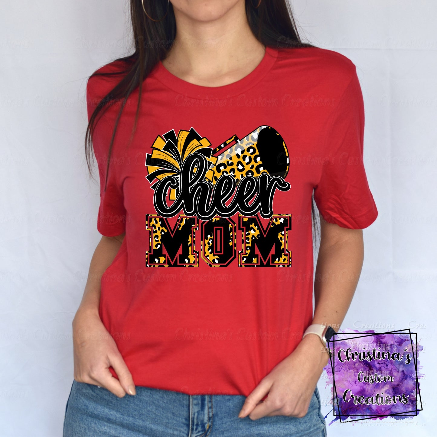 Black and Gold Cheer Mom T-Shirt | Trendy School Spirit Shirt | Fast Shipping | Super Soft Shirts for Men/Women/Kid's | Bella Canvas